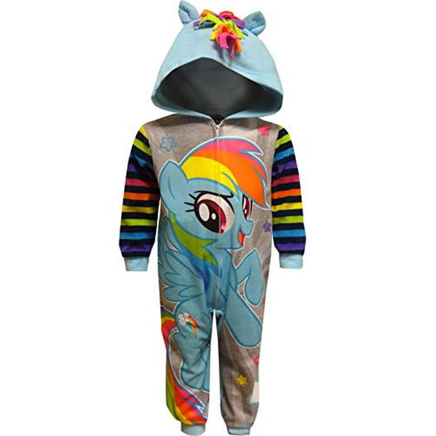 My Little Pony Rainbow Dash Girls Fleece Blanket Sleeper Hooded Onesie Pajama My Little Pony Rainbow Dash Girls Fleece Blanket Sleeper Hooded Onesie Pajama